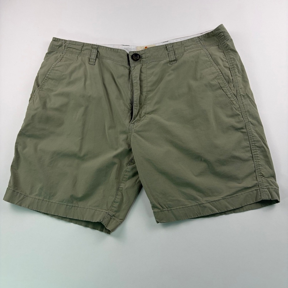 Marine Layer Chino Shorts Mens 33 Olive Green Stretch Cotton 7" Inseam